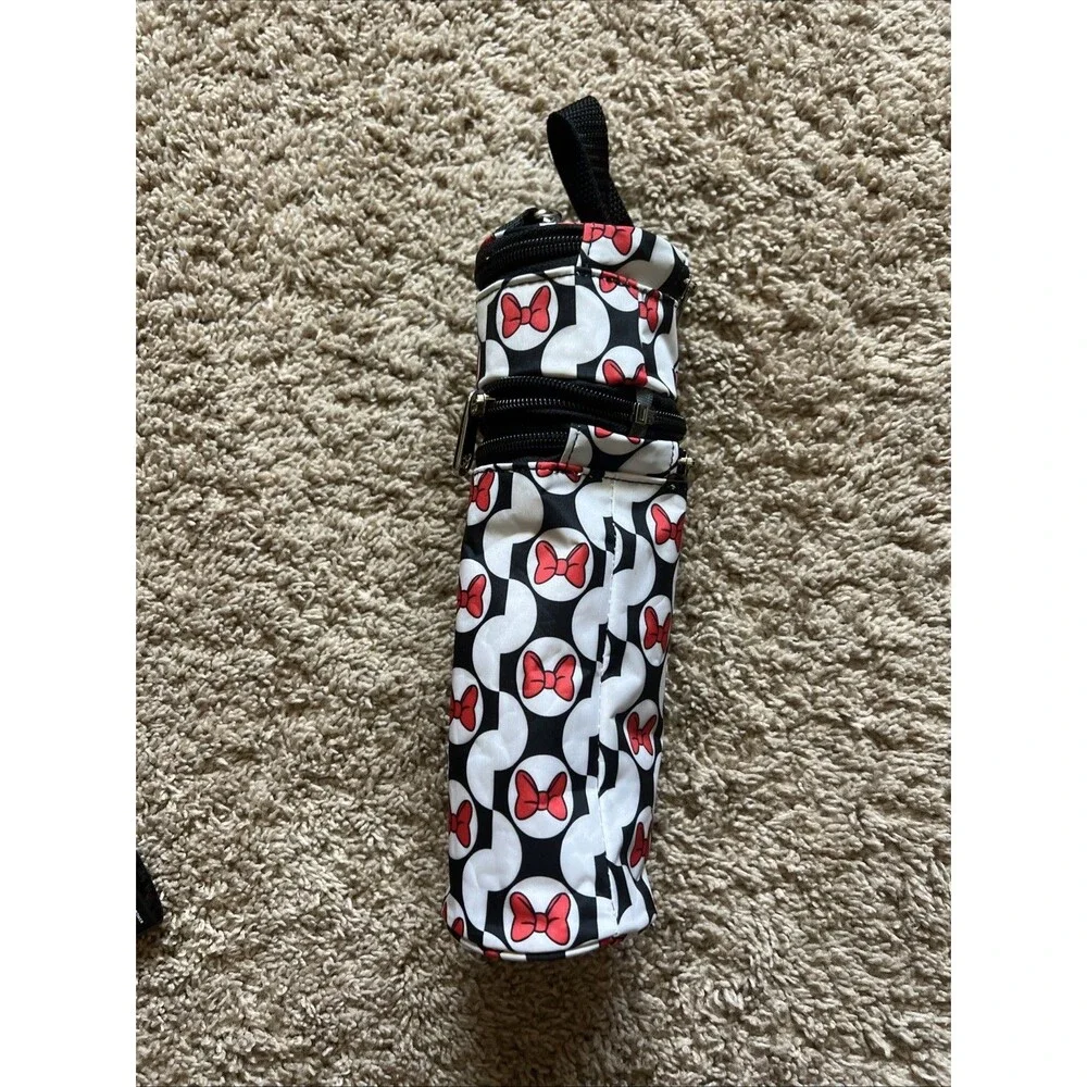 Disney Baby Minnie Mouse Zippered Insulated Bottle Bag Carrier Holder